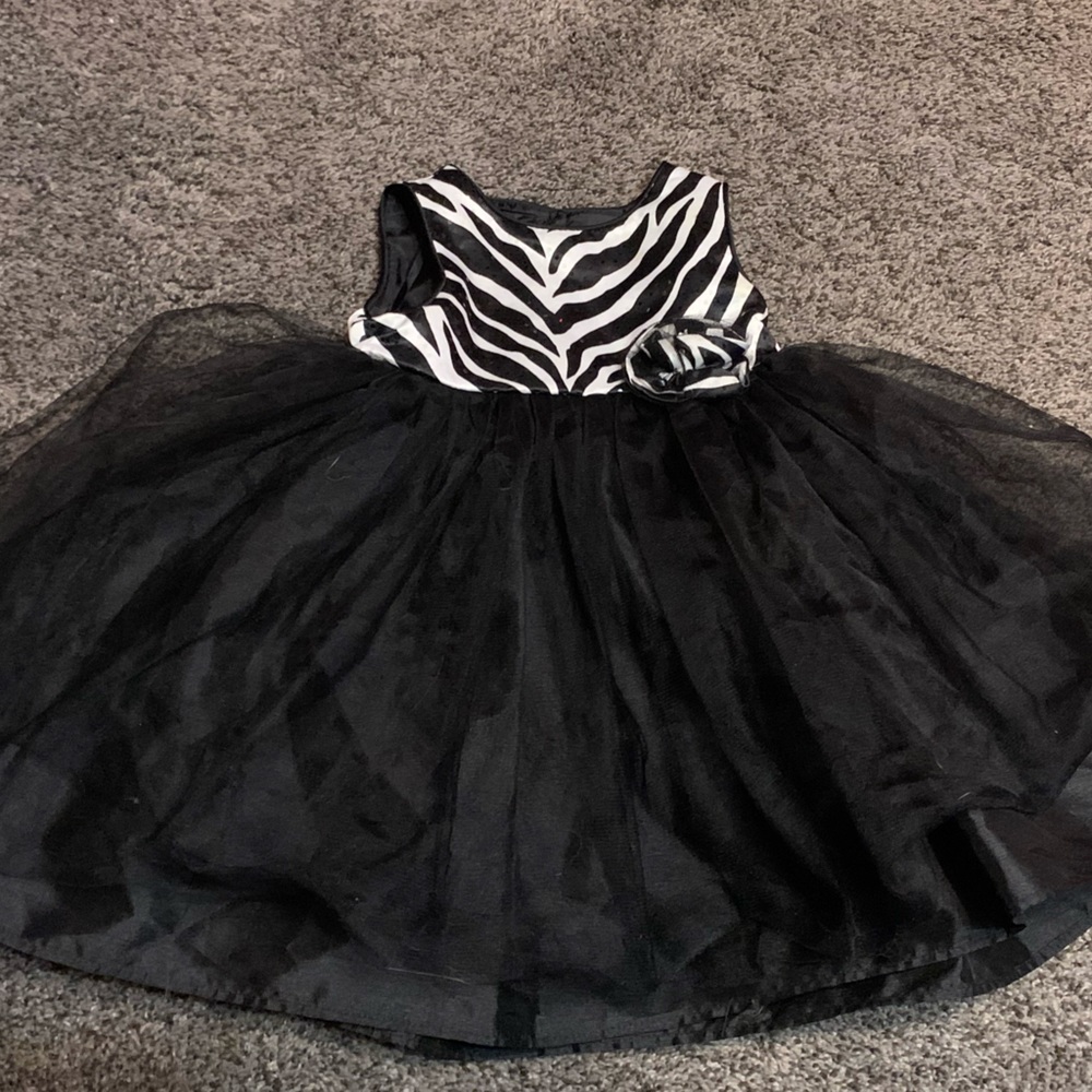 Zebra print tutu dress